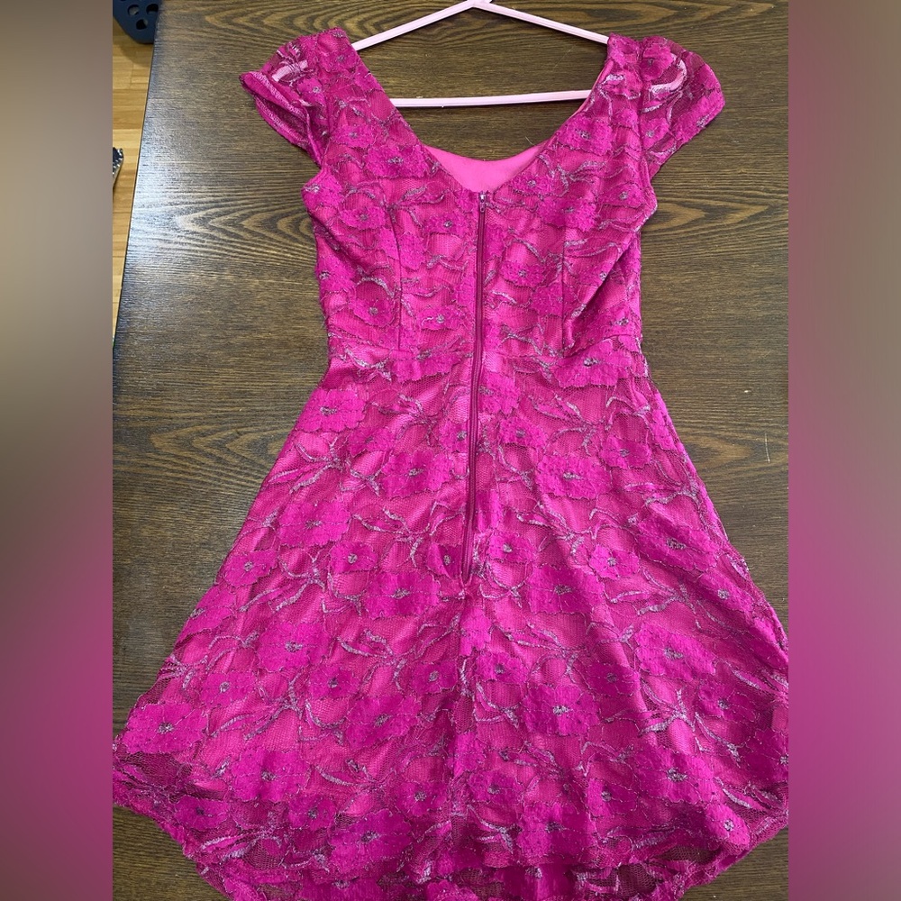 2 for $20 ⚜️ ixia Short Pink Shiny Whimsical Coquette Mini Dress Size Small - Picture 5 of 7